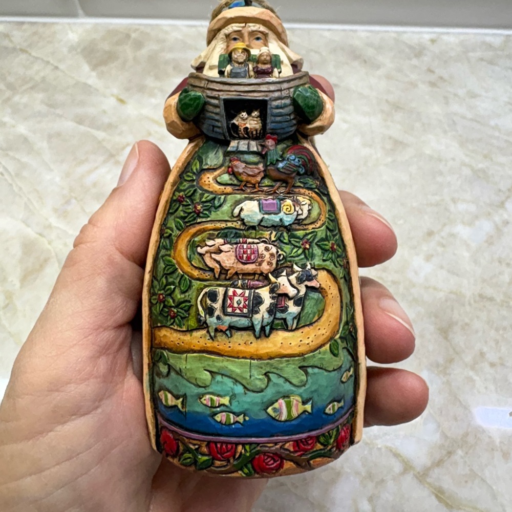Jim Shore Heartwood Creek Santa Figurine - Two by Two - 2007